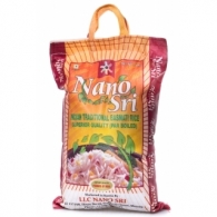 Рис «Нано Шри Басмати», 5 кг, пропаренный (в красном мешке)(Nano Sri Indian Basmati Par Boiled Rice)