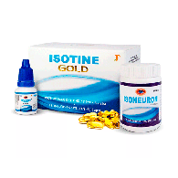 Айсотин Голд / Isotine Gold - набор капли и капсулы для глаз 4х10 мл + 60 кап 