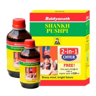 Шанкха Пушпи - сироп для мозга и памяти / Shanku Pushpi Syrup Baidyanath 110 мл + 220 мл