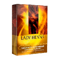 Натуральная травяная краска для волос на основе хны золотисто-коричневый Lady Henna 2 х 50 гр