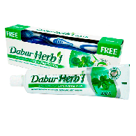 Зубная паста Базилик + зубная щетка Дабур / Toothpaste Basil Dabur 150 гр