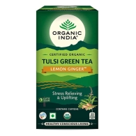 Чай зеленый Лимон и Имбирь Органик Индия / Tea Tulsi Lemon Ginger Organic India 25 пак