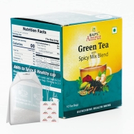 Зеленый чай со смесью пряностей / Green Tea With Spicy Mix Blend Baps Amrut 10 пак
