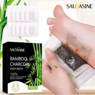 Патчи полыни для здоровья ног / Bamboo Charcoal Foot Patch Sauvasini 10 шт