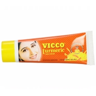 Аюрведический крем с куркумой и сандаловым маслом "Викко" для нормальной и жирной кожи (Vicco Turmeric Cream) 15 гр