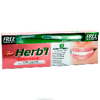 Зубная паста для чувствительных зубов + зубная щетка / Toothpaste Sensitive Dabur 150 гр