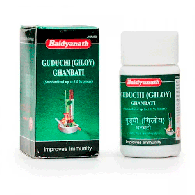 Гудучи Гилой Гхан Вати - для укрепления иммунитета / Guduchi Giloy Ghanbati Baidyanath 60 табл