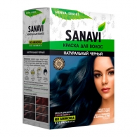 Краска для волос Санави Натуральный - Черный / Hair Dye Sanavi 75 гр