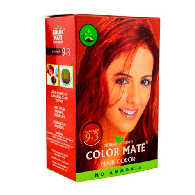 Натуральная травяная краска для волос на основе хны Бургунди 9.3 / Color Mate 5 х 15 гр