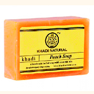 Мыло ручной работы Персик Кхади / Peach Soap Khadi 125 гр