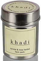 Натуральная маска для лица Cандал и Роза Кхади / Herbal Face Pack Sandal Rose  Khadi 50 гр