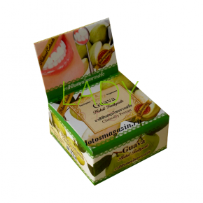 Тайская круглая зубная паста Гуава, гвоздика и соль thai siam guava leaf extract salt herbal toothpaste 25 гр