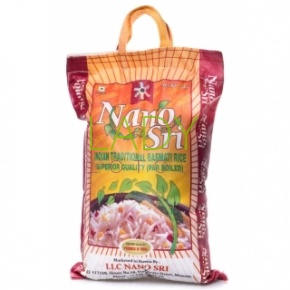 Рис «Нано Шри Басмати», 5 кг, пропаренный (в красном мешке)(Nano Sri Indian Basmati Par Boiled Rice)