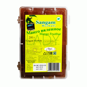 Манго вяленое желтое Сангам Хербалс / Mango Fruitbar Sangam Herbals 200 гр