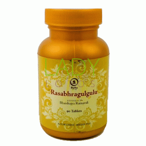 Расабхра Гуггулу Бипха - от кожных проблем и лимфаденита / Rasabhragulgulu Bipha 90 табл