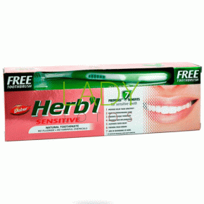 Зубная паста для чувствительных зубов + зубная щетка / Toothpaste Sensitive Dabur 150 гр