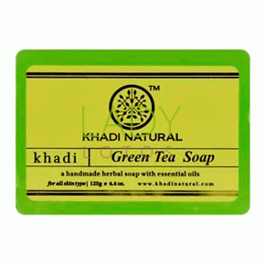 Мыло ручной работы Зеленый чай Кхади / Green Tea Soap Khadi 125 гр