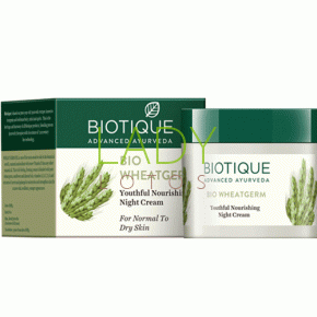 Крем для лица ночной Био-пшеница Биотик / Bio Wheatgerm Biotique 50 гр