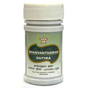 Дханвантар Гутика - для лечения кашля, астмы и туберкулеза / Dhanvantar Gutika SKM Siddha 100 табл 