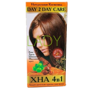 Аюрведическая краска для волос Хна 4в1 / Day 2 Day Care 100 гр