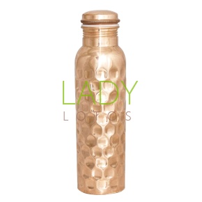 Медная бутылка для настаивания медной воды с крупной чеканкой / Pure Copper Bottle 650 мл