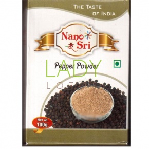  Перец черный молотый (Black Pepper Powder Nano Sri) 100 гр.
