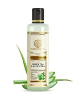 Кондиционер для волос Зеленый Чай и Алоэ Вера Кхади / Herbal Conditioner Green Tea Aloe Vera SLS Paraben Free Khadi 210 мл