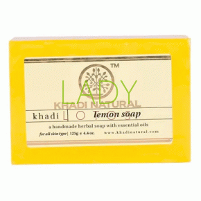 Мыло ручной работы Лимон Кхади / Lemon Soap Khadi 125 гр