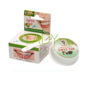 Тайская отбеливающая зубная паста Гвоздика Кокос / Toothpaste Clove Coconut 25 гр