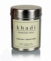 Травяная хна ореховая (коричневая), KHADI HERBAL NUT BROWN HENNA NATURAL HAZEL 150 гр