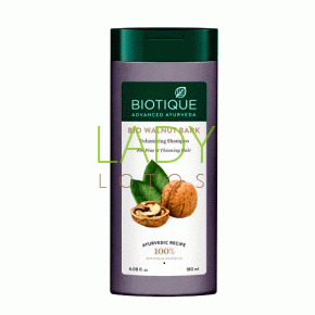 Шампунь с корой грецкого ореха Биотик / Shampoo Walnut Bark Biotique 180 мл