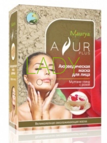 Аюрведическая маска для лица Мултани глина с Розой Ayur Plus 100 гр.