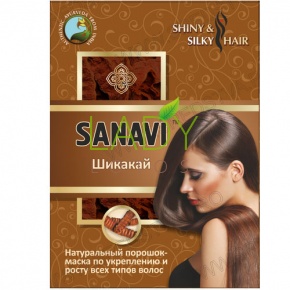 Аюрведический порошок для волос «ШИКАКАИ» SANAVI, 100 гр