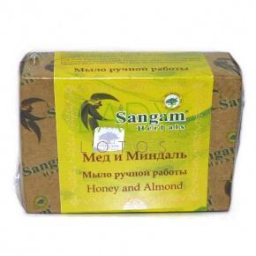 Мыло ручной работы Мед и Миндаль Сангам Хербалс / Honey Almonds Soap Sangam Herbals 100 гр
