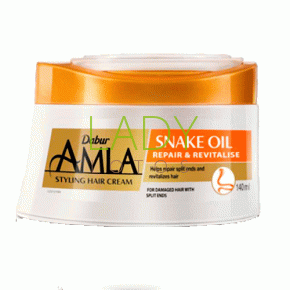 Крем для секущихся и выпадающих волос / Amla Snake Oil Hair Cream Dabur 140 мл