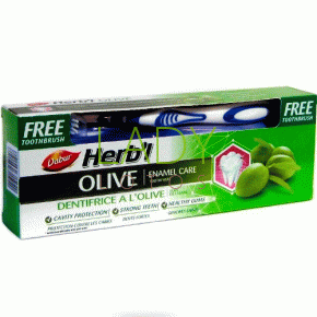 Зубная паста Олива + зубная щетка / Toothpaste Olive Dabur 150 гр