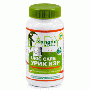 Урик Кэр Сангам Хербалс - понижает уровень мочевой кислоты / Uric Care Sangam Herbals 60 табл