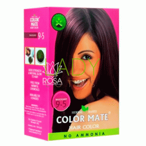 Натуральная травяная краска для волос на основе хны Махагони 9.5 / Color Mate 5 х 15 гр