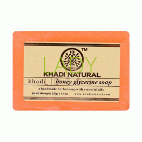 Мыло ручной работы с Медом Кхади / Honey Glycerine Soap Khadi 125 гр