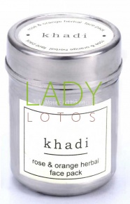 Натуральная маска для лица Роза и Апельсин Кхади / Herbal Face Pack Rose Orange Khadi 50 гр