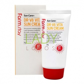 Витаминизированный солнцезащитный крем (Dr-V8 Vita Sun Cream Spf50 pa+++ FarmStay) 70 гр