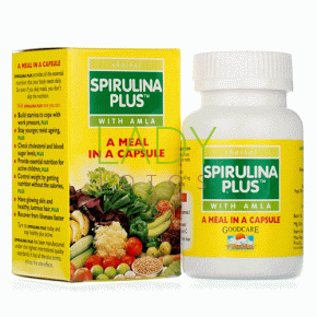 Спирулина Плюс с амлой - источник витаминов и минералов / Spirulina Plus With Amla Good Care 60 кап