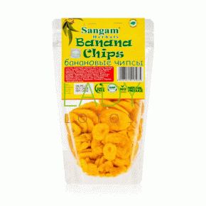 Банановые чипсы Сангам Хербалс / Banana Chips Sangam Herbals 100 гр