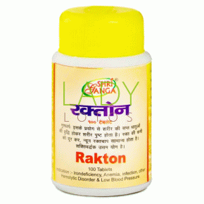 Рактон Шри Ганга - кроветворное средство / Rakton Shri Ganga 100 табл