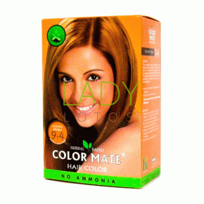 Натуральная травяная краска для волос на основе хны золотисто-коричневый 9.4 / Color Mate 5 х 15 гр