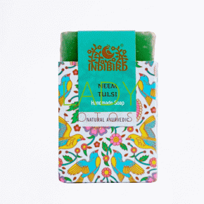 Мыло ручной работы Ним и Тулси Индибирд / Neem Tulsi Handmade Soap Indibird 100 гр